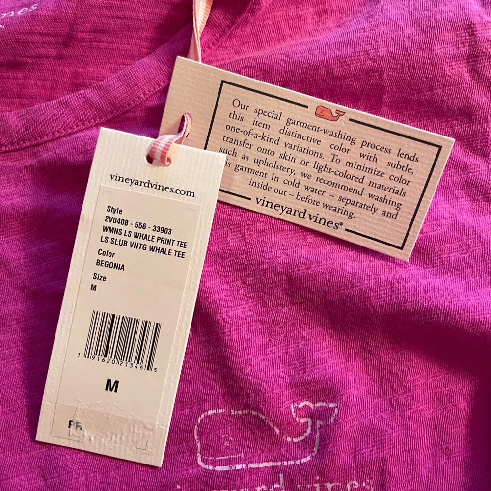 Vineyard Vines Women's Long Sleeve Tee * Pink Purple * NWT - Picture 10 of 12